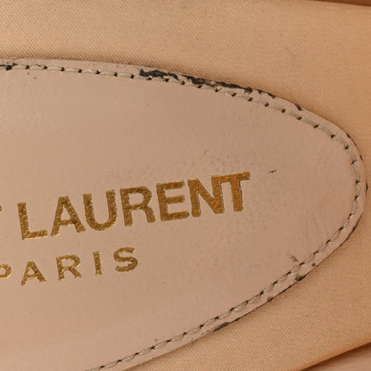 Saint Laurent Satin Feather Mae Mule Sandals 38 Soft Nude 12 of 13