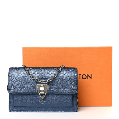 Louis Vuitton Metalli Empreinte Monogram Vavin Chain Wallet Navy Nacre 8 of 8