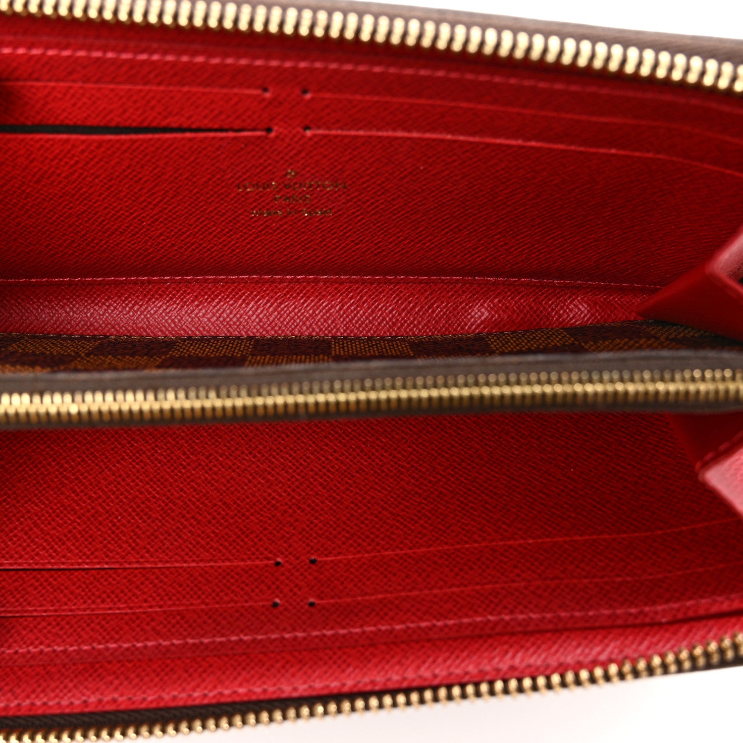 Louis Vuitton Damier Ebene Clemence Wallet Cherry 5 of 8