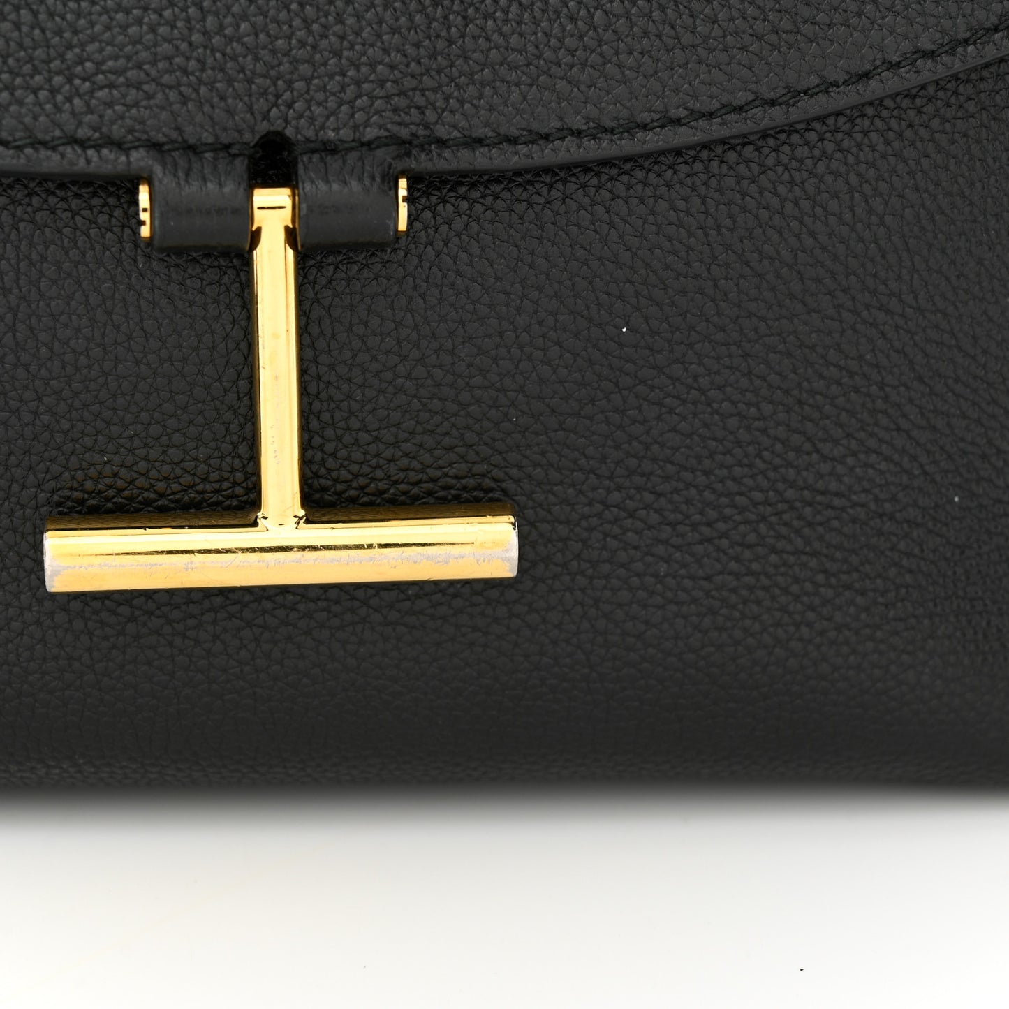 Calfskin Tara Top Handle Bag Black