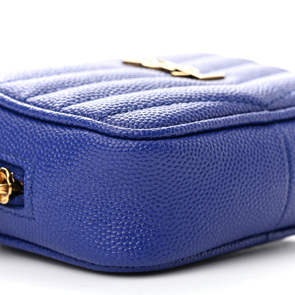 Saint Laurent Grain De Poudre Matelasse Monogram Baby Lou Camera Bag Sapphire Blue 8 of 10
