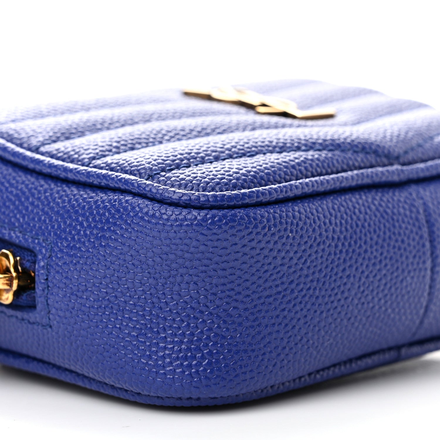 Saint Laurent Grain De Poudre Matelasse Monogram Baby Lou Camera Bag Sapphire Blue 8 of 10