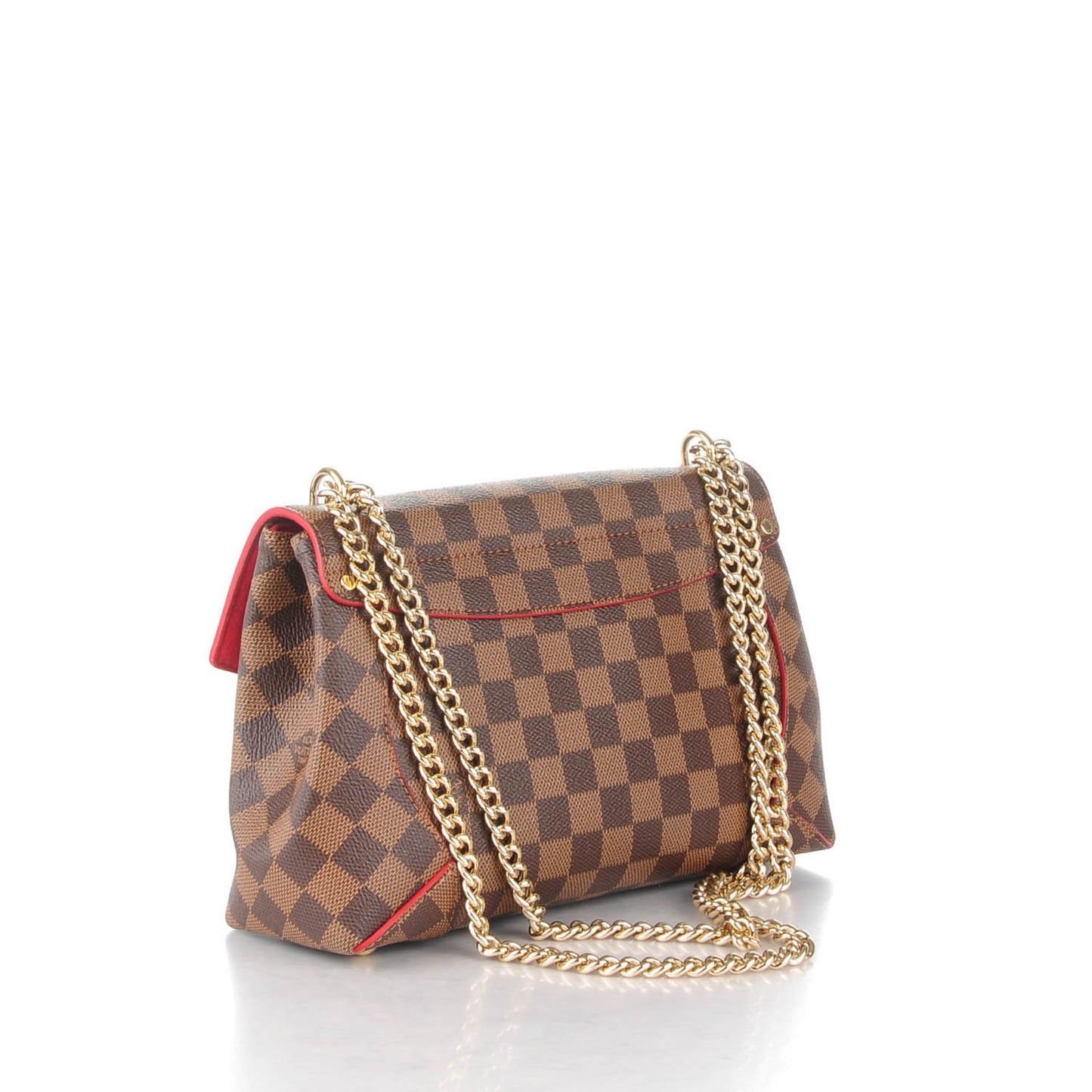 Damier Ebene Caissa Clutch Cherry