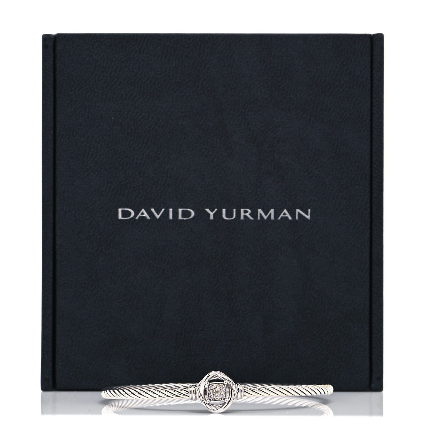 Sterling Silver Diamond 3mm Infinity Bracelet
