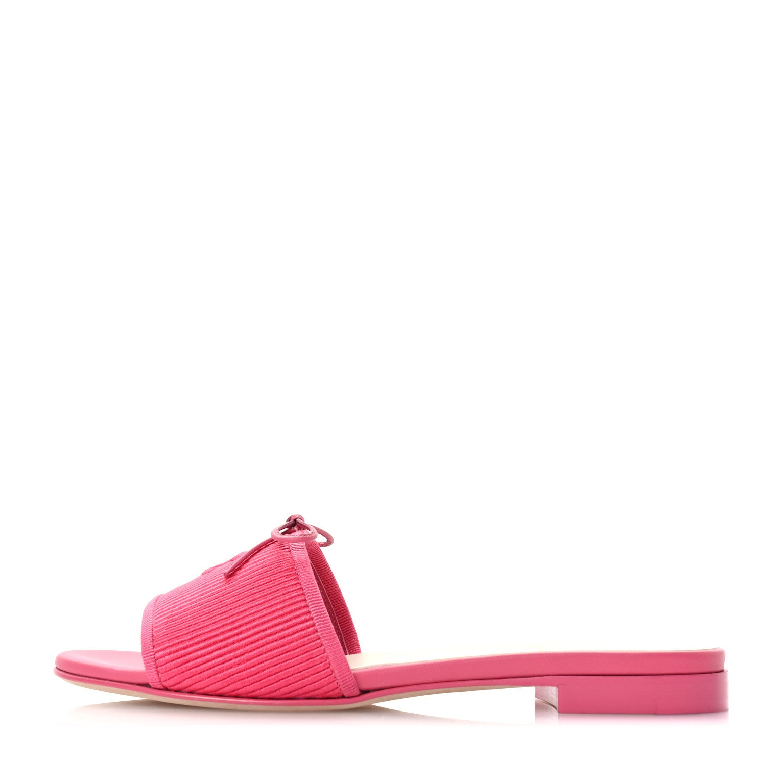 Chanel Fabric Embroidered CC Bow Mules 36 Dark Pink 1 of 10