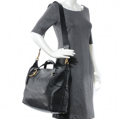 Gucci Leather Twill Top Handle Satchel Black 2 of 7