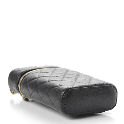 Chanel Caviar Quilted Phone Holder With Chain Black 4 of 11