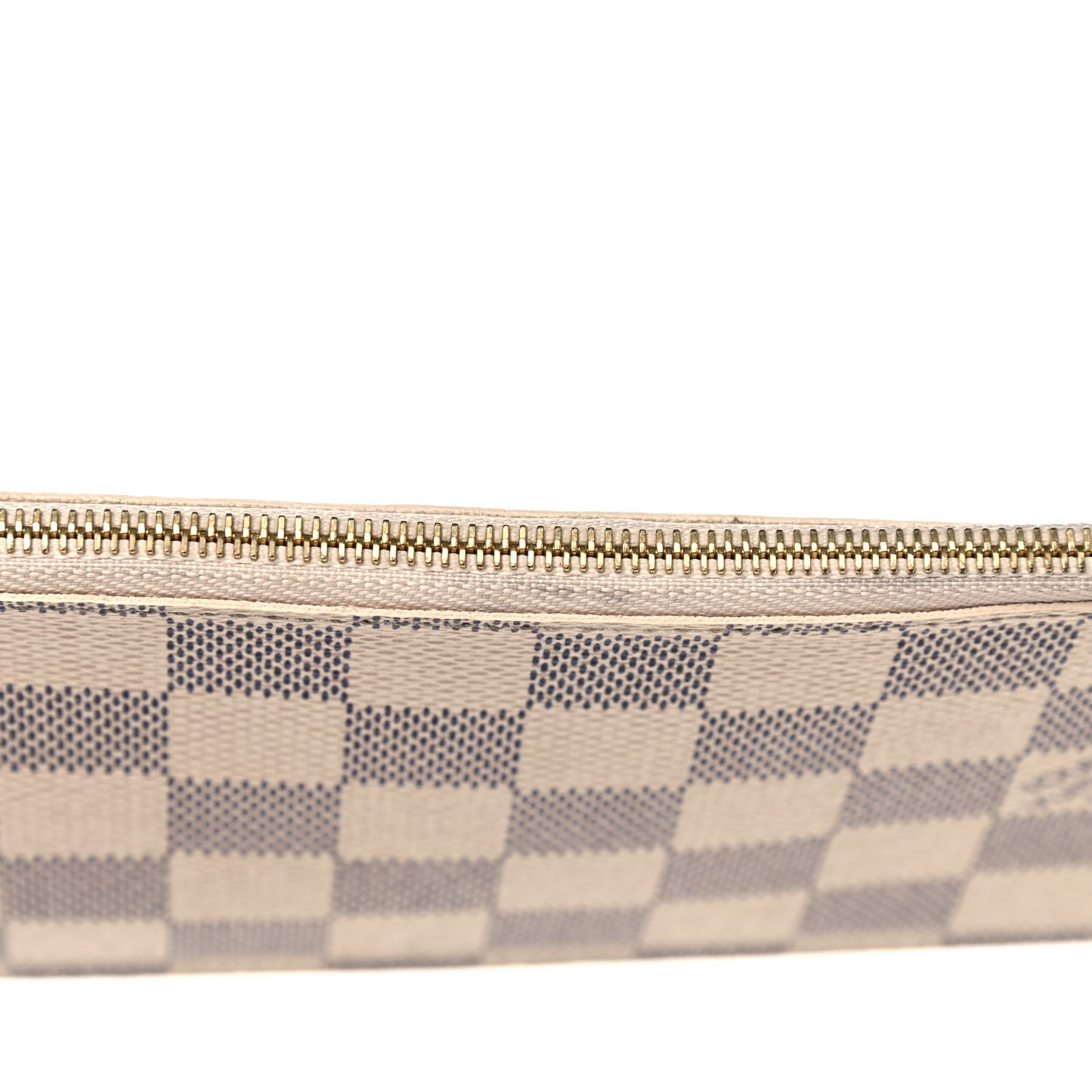 Damier Azur Felicie Chain Wallet Zippered Insert Rose Ballerine