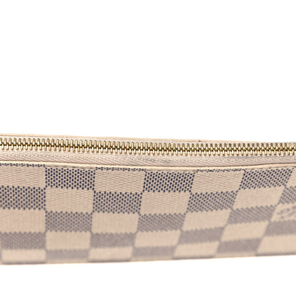 Louis Vuitton Damier Azur Felicie Chain Wallet Zippered Insert Rose Ballerine 10 of 12