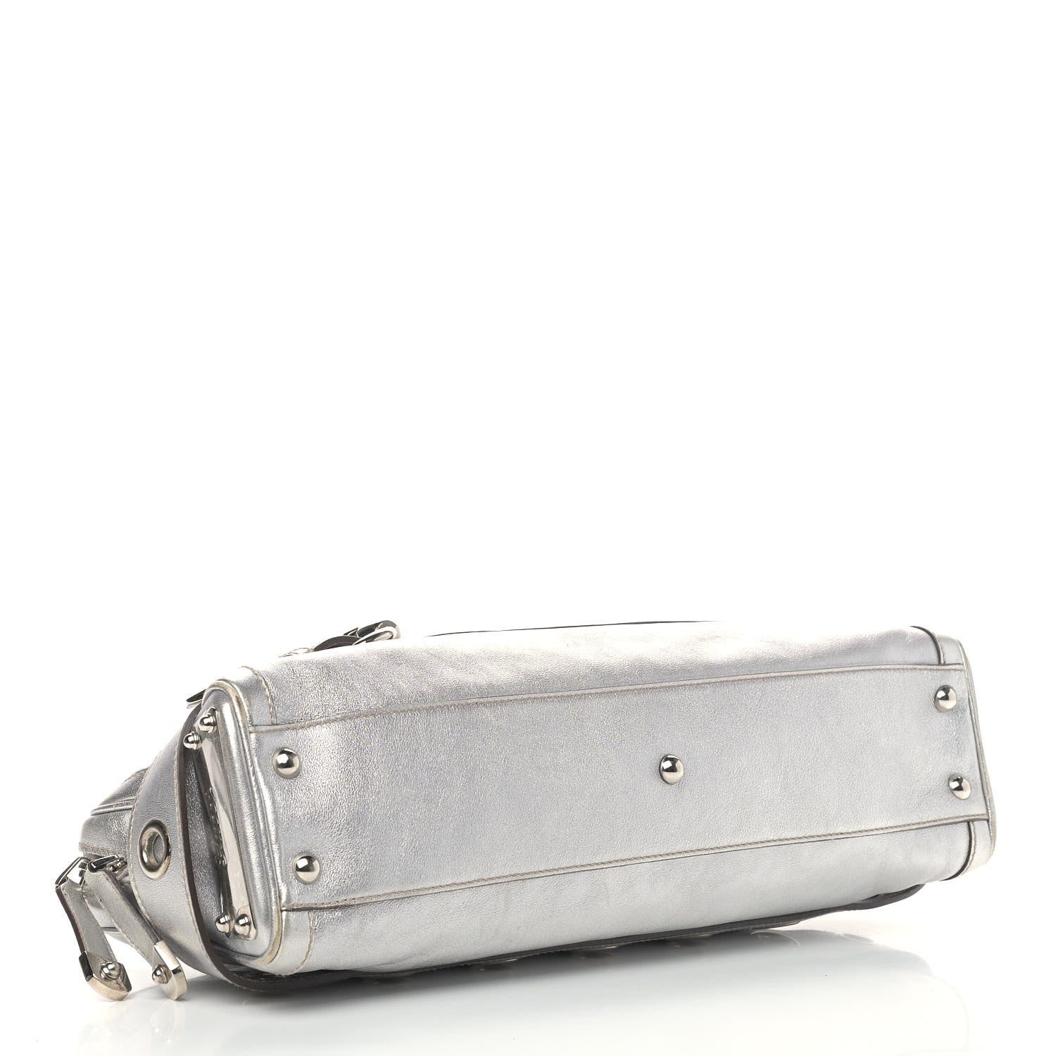Gucci Metallic Calfskin Romy Boston Silver 3 of 17