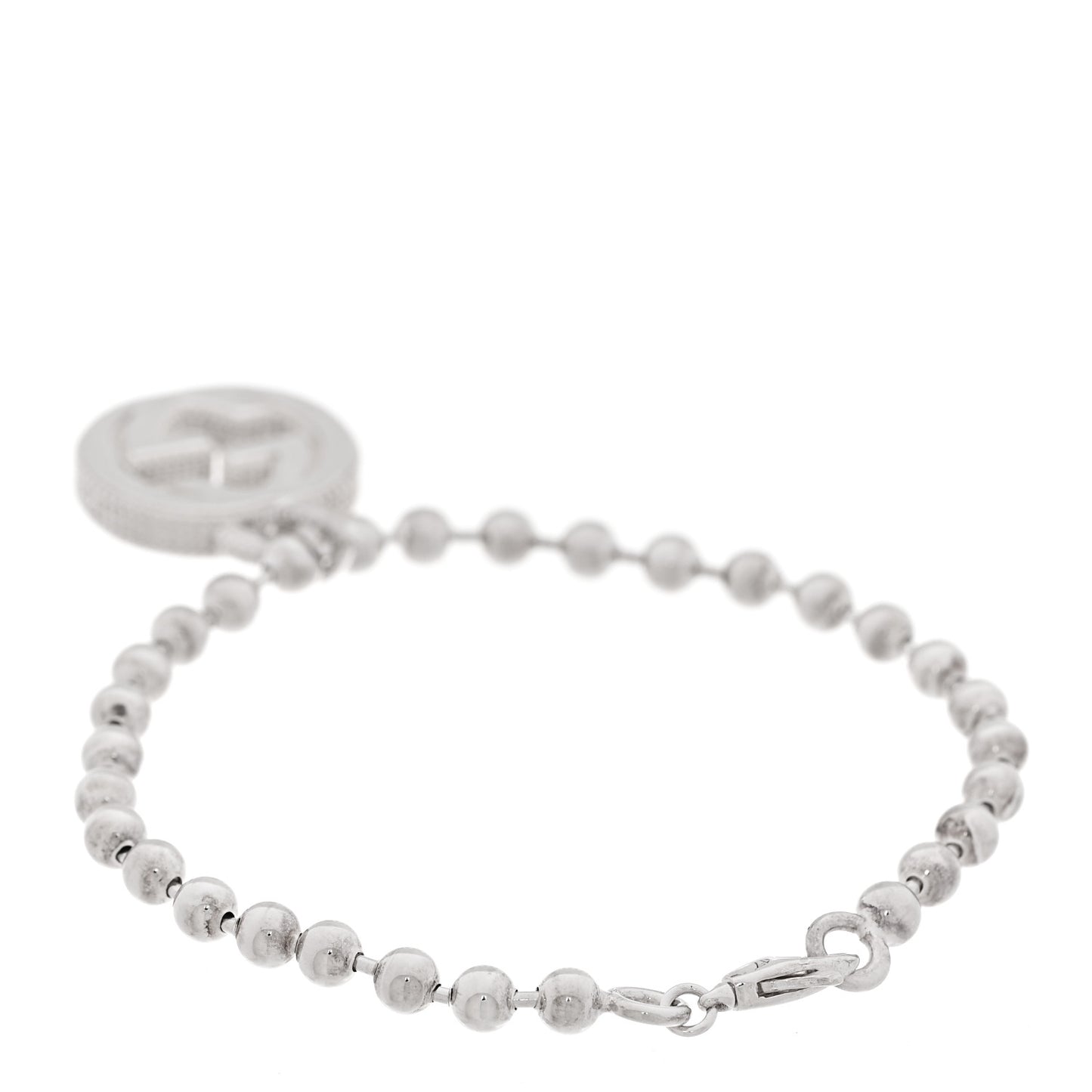 Sterling Silver Interlocking GG Charm Bracelet