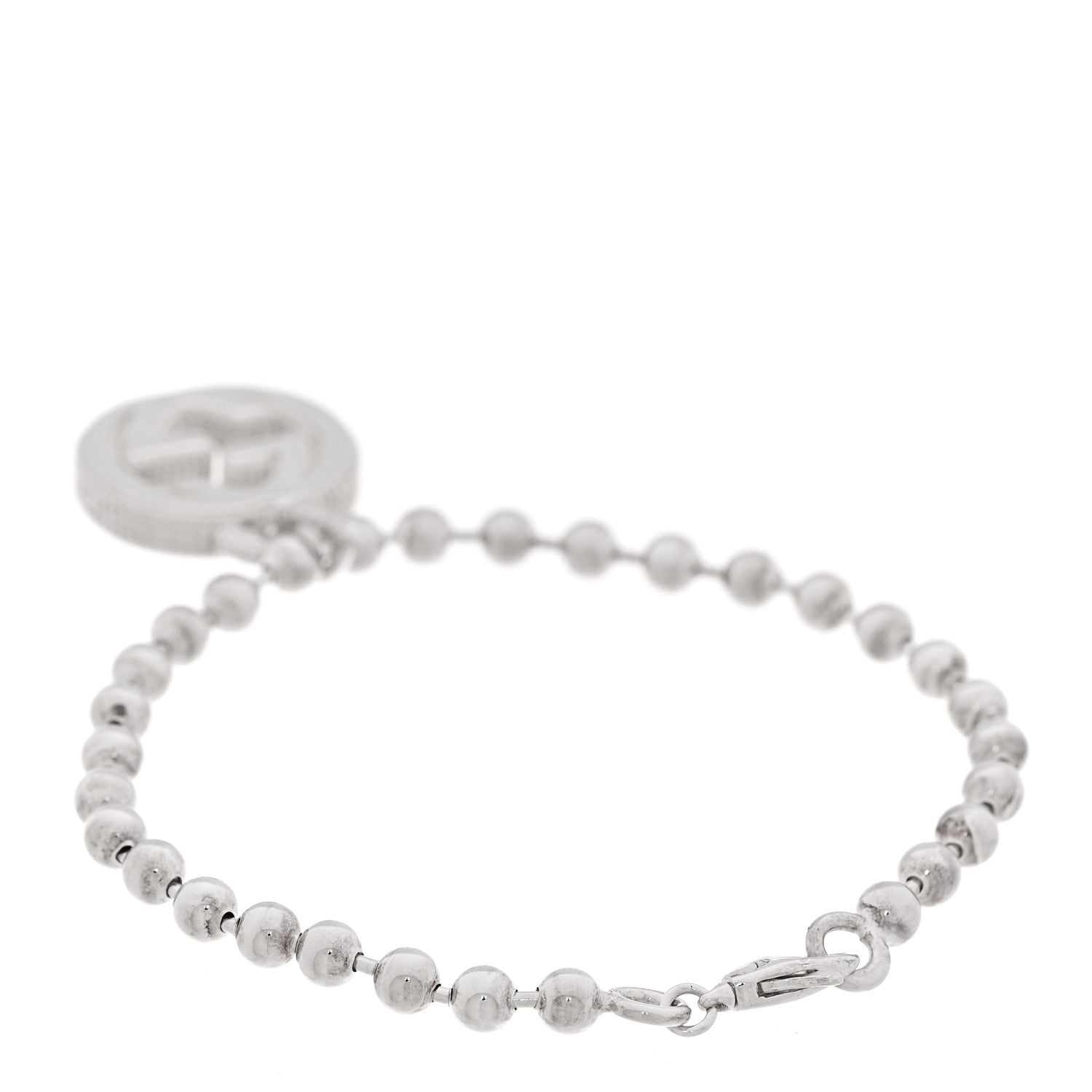 Gucci Sterling Silver Interlocking GG Charm Bracelet 2 of 4