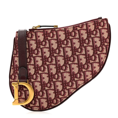 Christian Dior Oblique Saddle Pouch Clutch Bordeaux 1 of 6