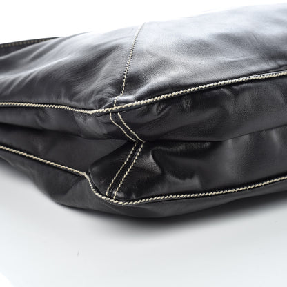 Bottega Veneta Smooth Lambskin Braided Hobo Black 11 of 12