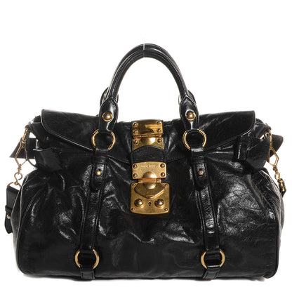 Miu Miu Vitello Lux Medium Bow Bag Nero Black 1 of 9
