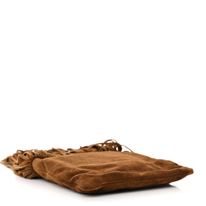 Saint Laurent Suede Calfskin Small Grace Fringed Hobo Bag Light Ocre 5 of 12