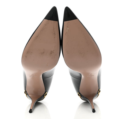 Gucci Calfskin Horsebit Pumps 40 Black 5 of 9