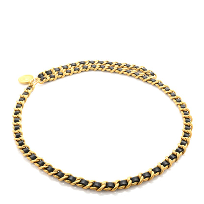 Chanel Lambskin Chain CC Medallion Belt Black Gold 2 of 5
