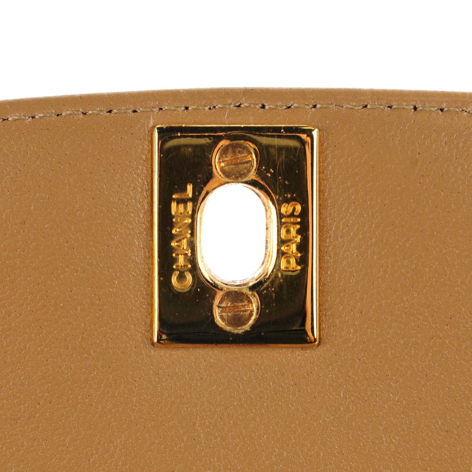 Chanel Lambskin Quilted Medium Single Flap Beige 8 of 9