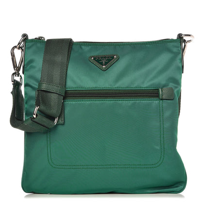 Prada Nylon Flat Messenger Bag Oleandro 1 of 8
