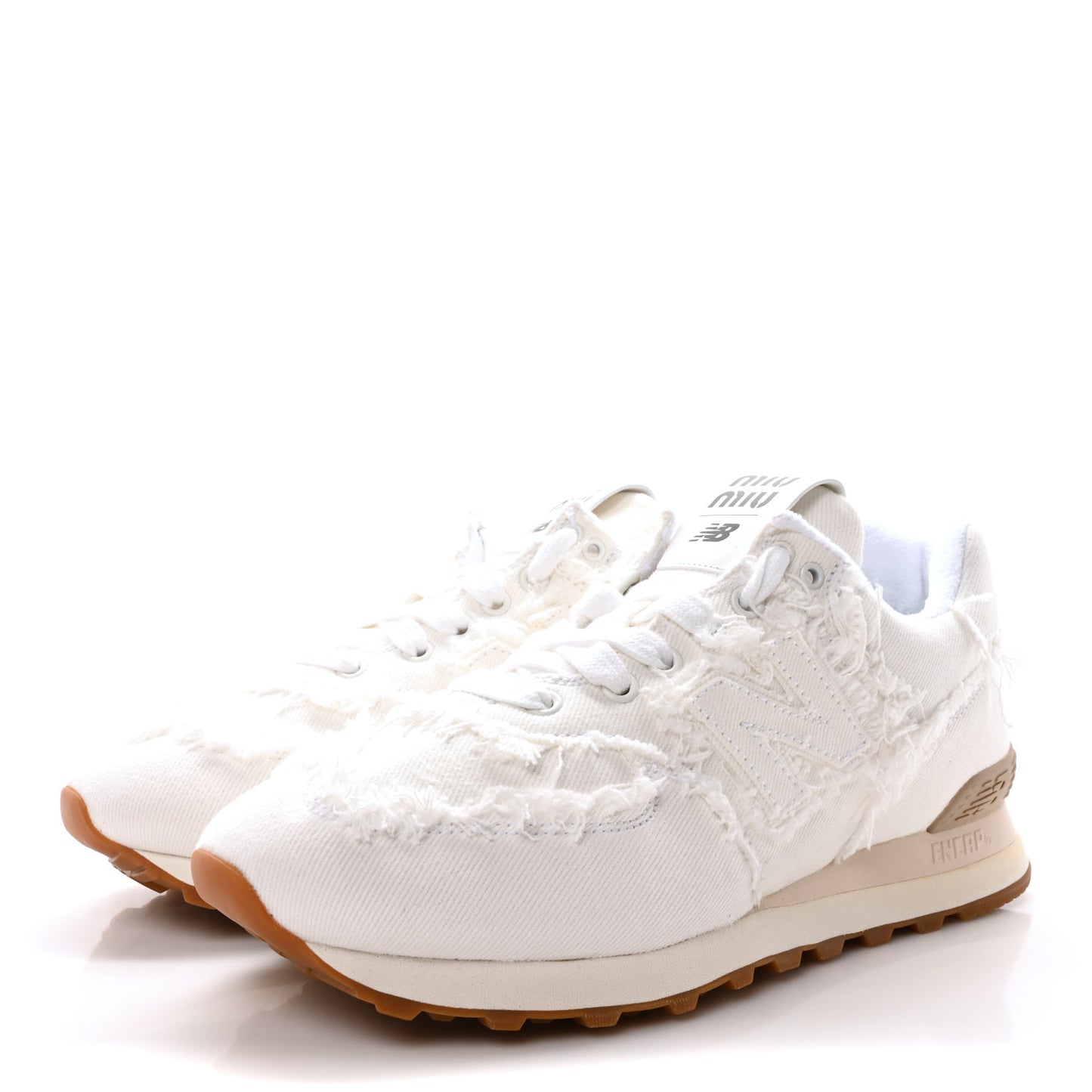 X NEW BALANCE Denim Marmorizzato 574 Sneakers 38.5 White