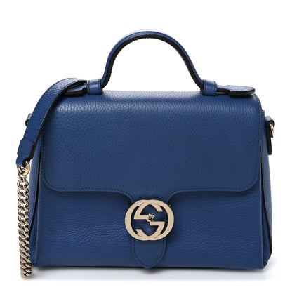 Gucci Dollar Calfskin Interlocking G Top Handle Shoulder Bag Caspian 1 of 11