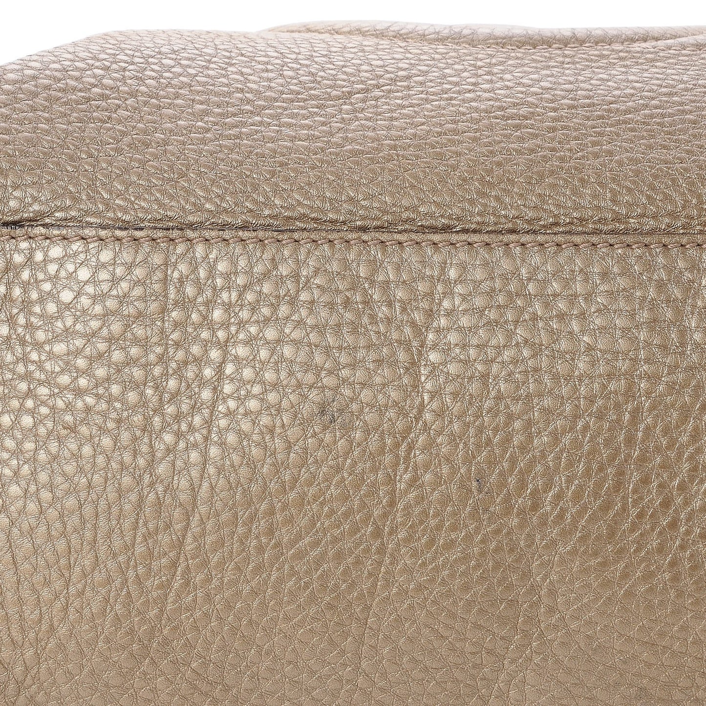 Metallic Pebbled Calfskin Medium Soho Chain Shoulder Bag Gold Ombre