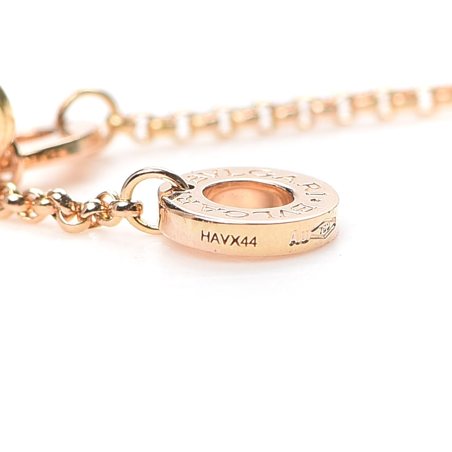 Bulgari 18K Rose Gold Diamond Small B.Zero1 Pave Pendant Necklace 6 of 7