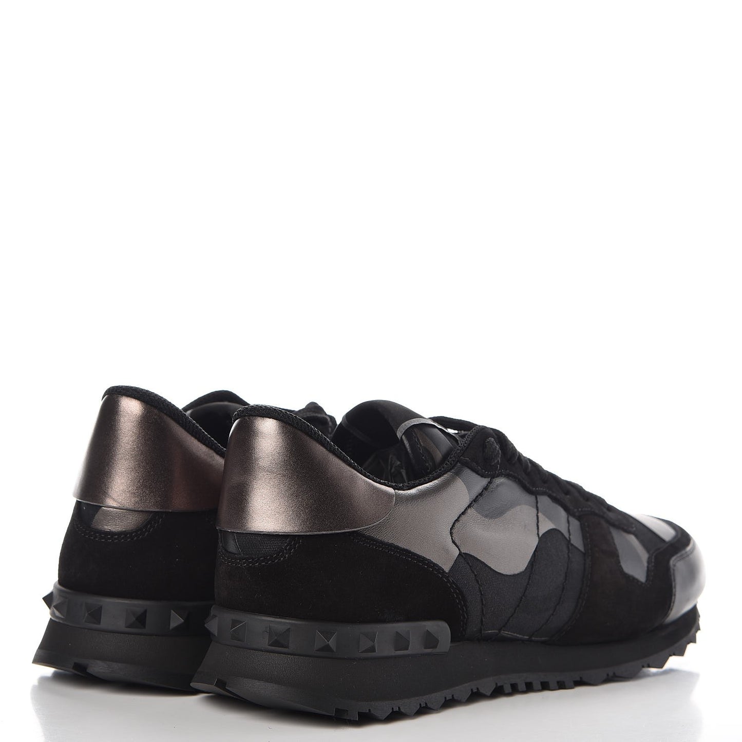 Nappa Suede Camouflage Mens Rockrunner Sneakers 42 Black Dark Rutenio
