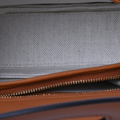 Gucci Canvas Calfskin Web Small Bamboo 1947 Top Handle Bag Greggio Harness Brown 9 of 14