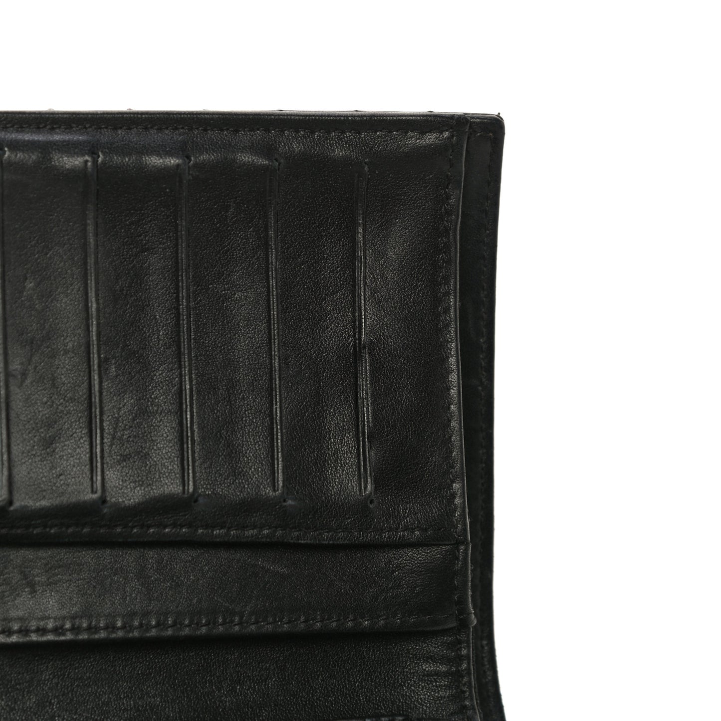 Lambskin Chevron Quilted Large Flap Clutch Wallet Black