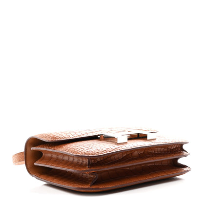 Hermes Matte Alligator Constance 18 Gold 4 of 10