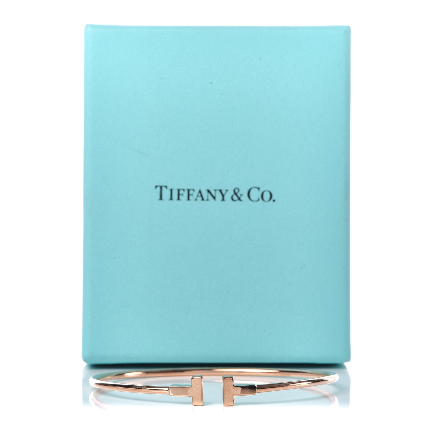 18K Rose Gold Narrow T Wire Bracelet