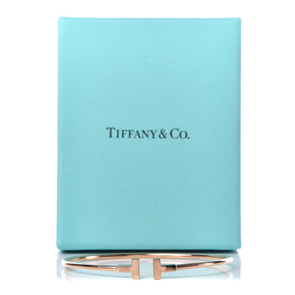 Tiffany 18K Rose Gold Narrow T Wire Bracelet 5 of 5