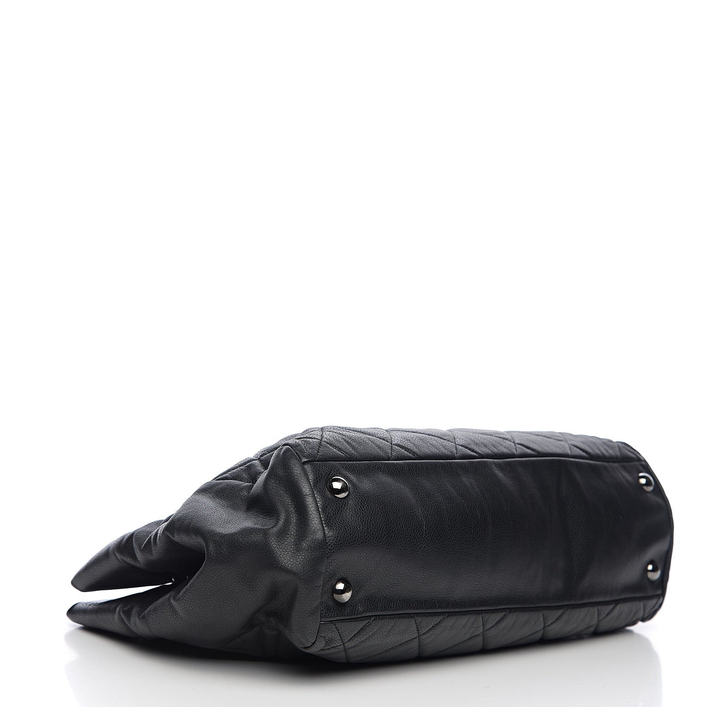 Soft Caviar Quilted Large Cells Tote Black