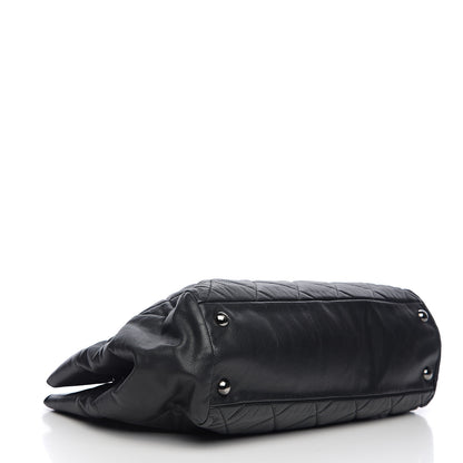 Chanel Soft Caviar Quilted Large Cells Tote Black 3 of 9