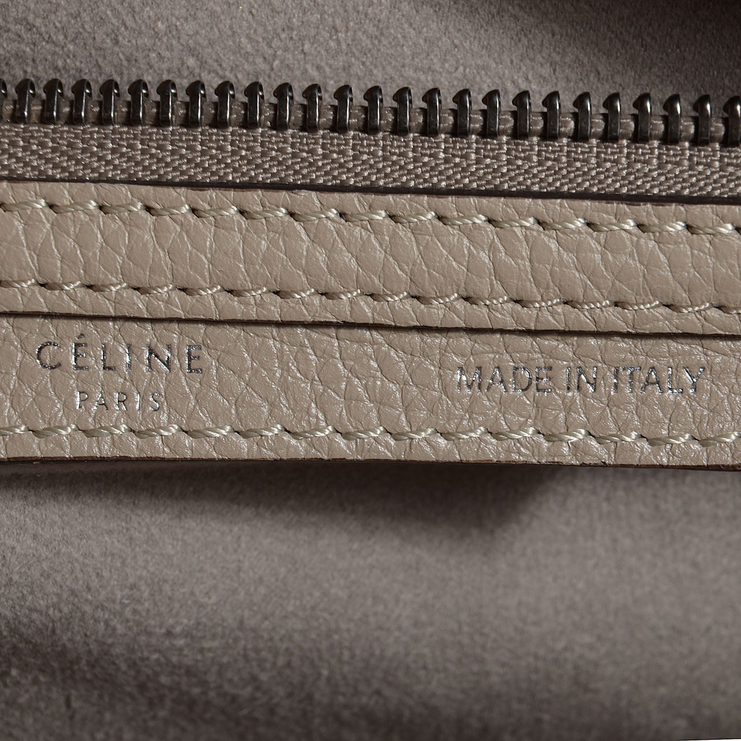 Celine Drummed Calfskin Mini Luggage Dune 6 of 8
