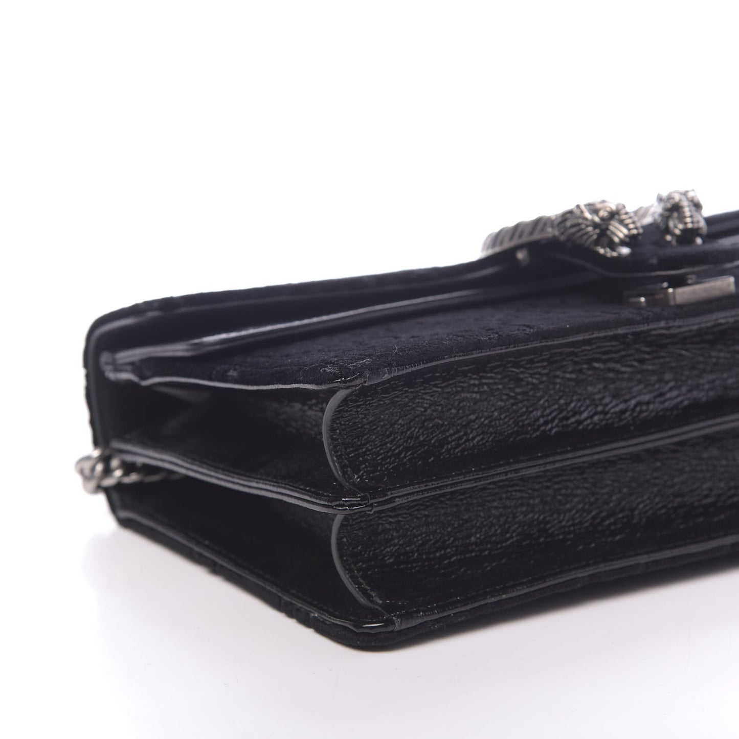 Velvet GG Monogram Small Dionysus Shoulder Bag Black