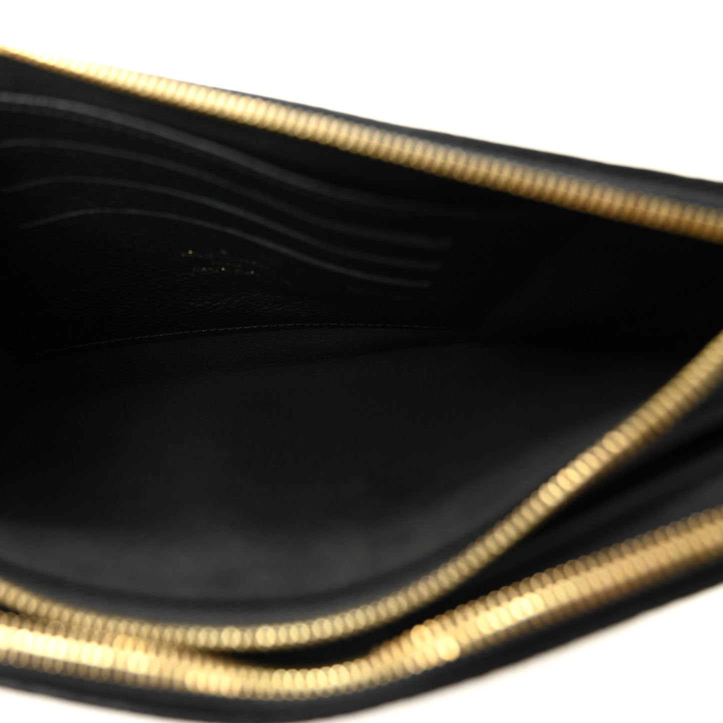 Empreinte Monogram Giant Double Zip Pochette Black Cream