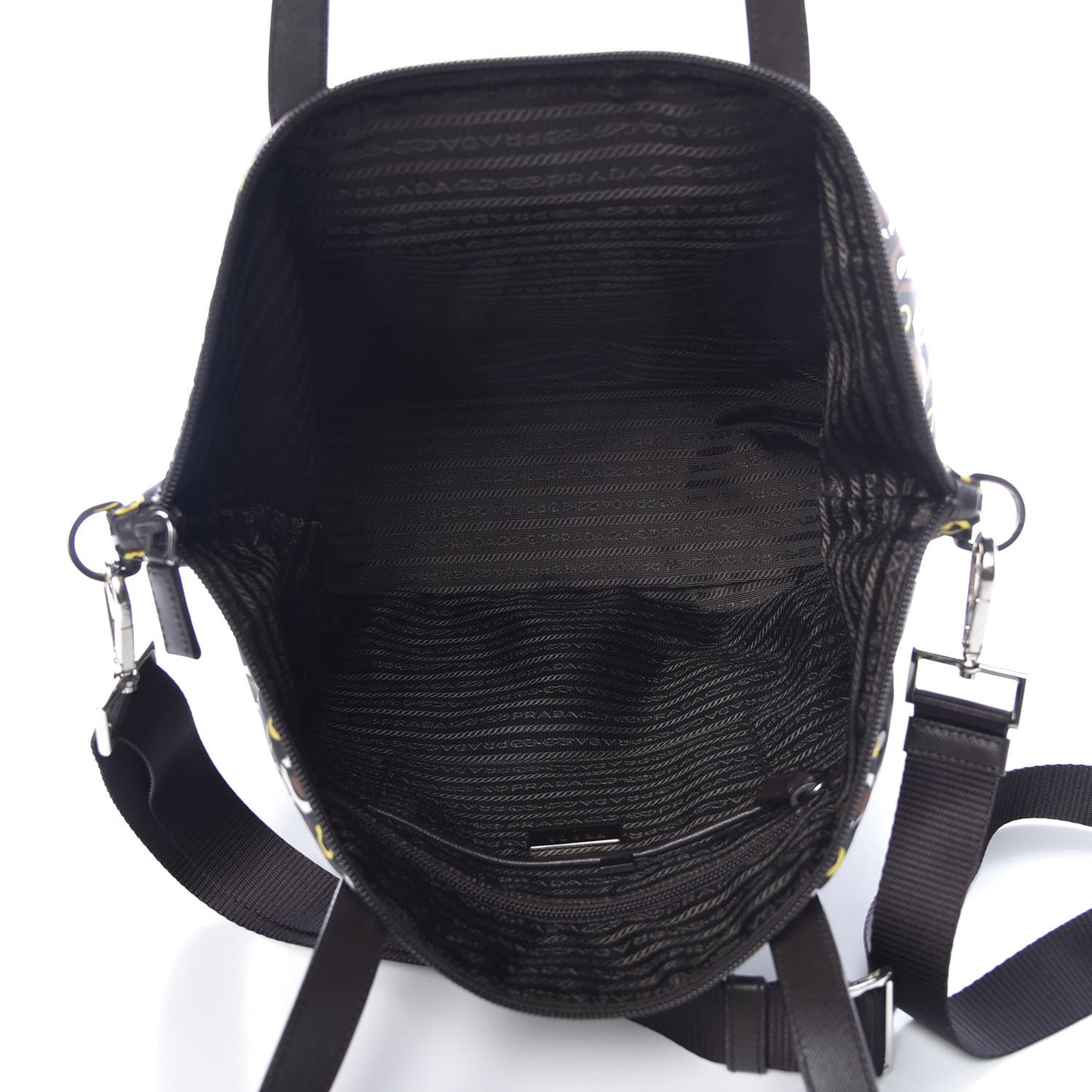 Tessuto Stampato Nylon Saffiano Print Tote Cacao