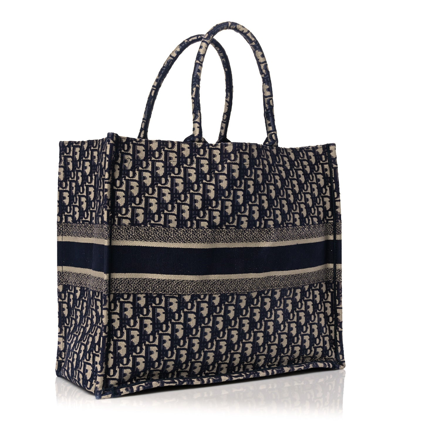 Oblique Large Book Tote Blue Multicolor
