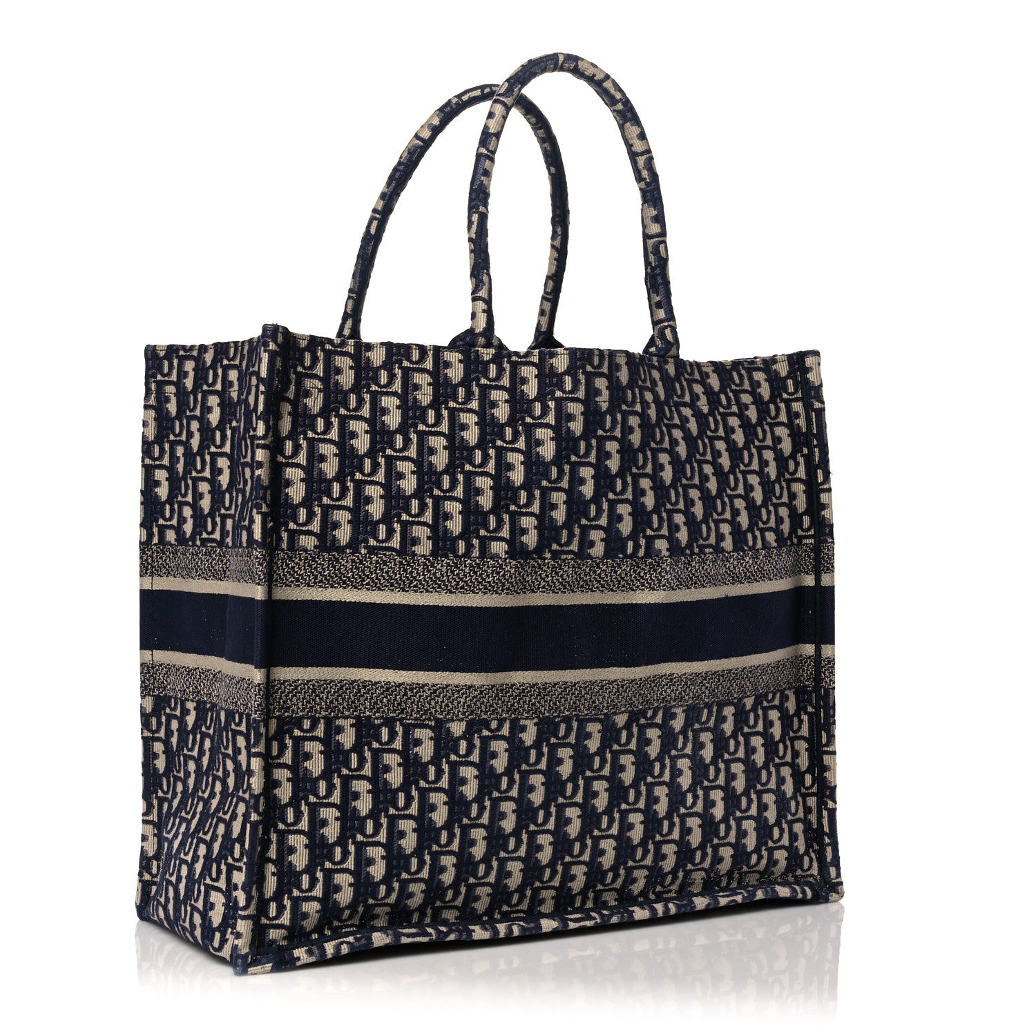 Christian Dior Oblique Large Book Tote Blue Multicolor 3 of 15