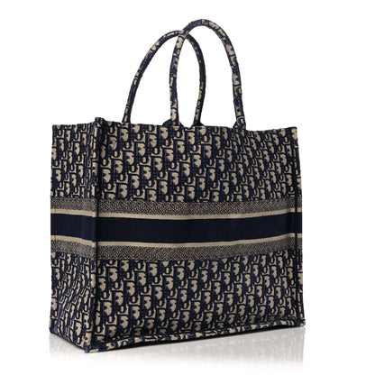 Christian Dior Oblique Large Book Tote Blue Multicolor 3 of 15