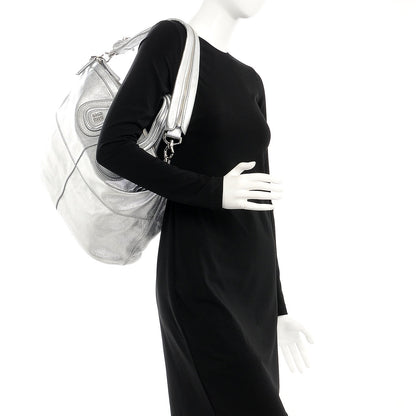 Givenchy Metallic Calfskin Medium Nightingale Silver 2 of 8
