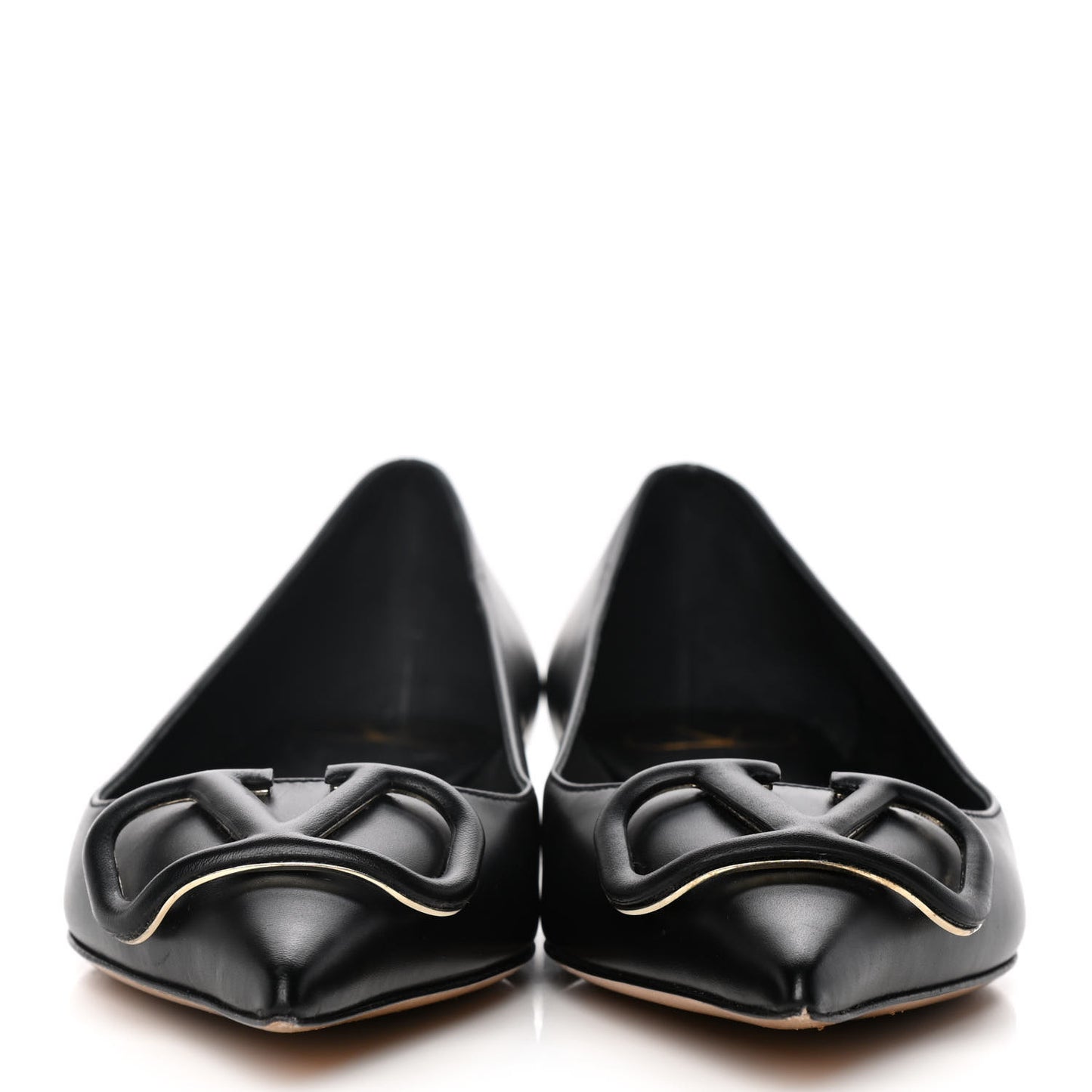 Nappa Vlogo Flats 36.5 Black