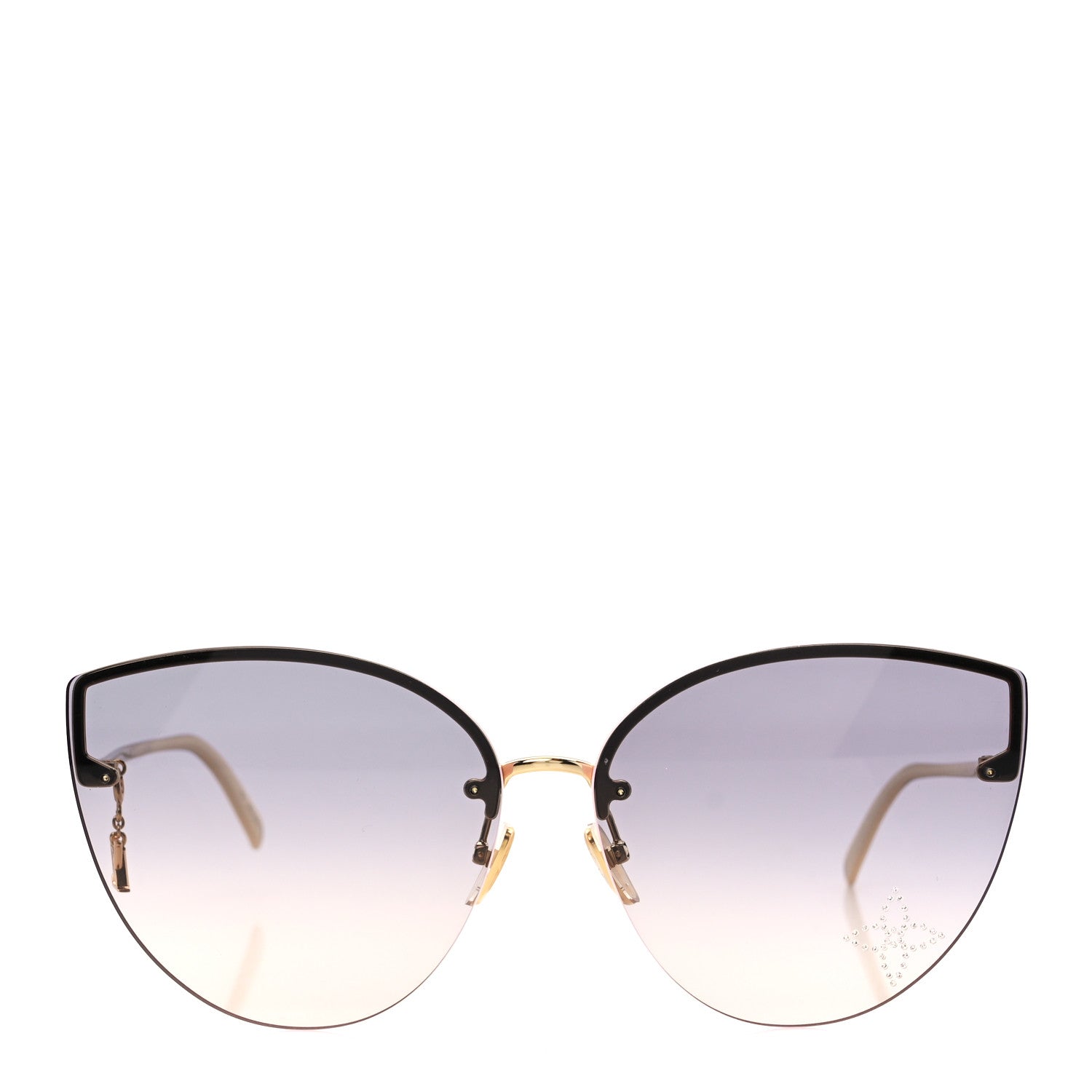 Louis Vuitton Metal LV Glam Cat Eye Sunglasses Z2012U Pink 2 of 8