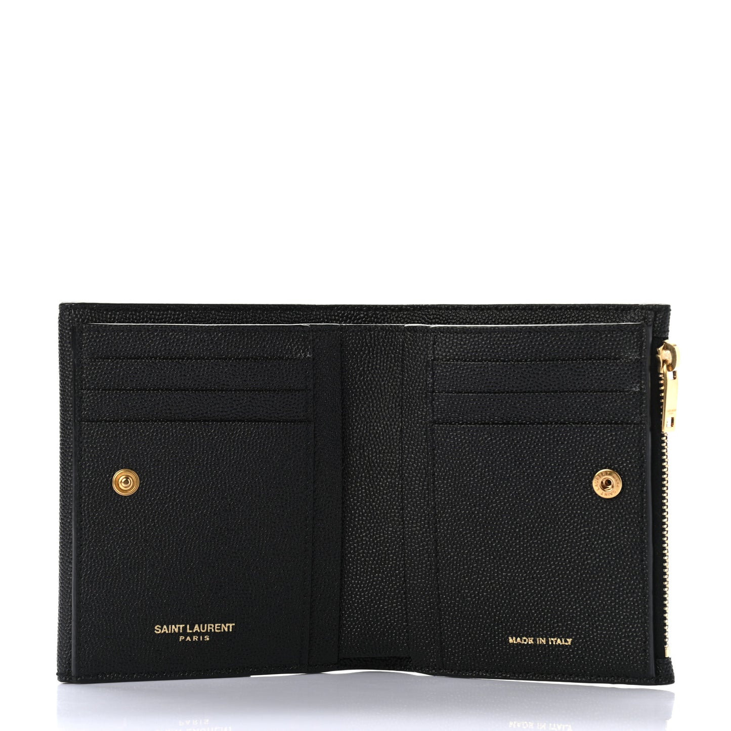Grain De Poudre Monogram Bi-Fold Wallet Black