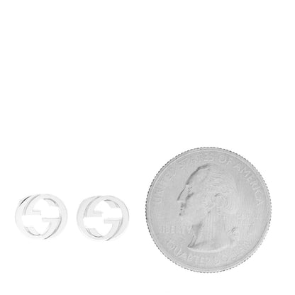 Gucci Sterling Silver Interlocking GG Stud Earrings 2 of 6