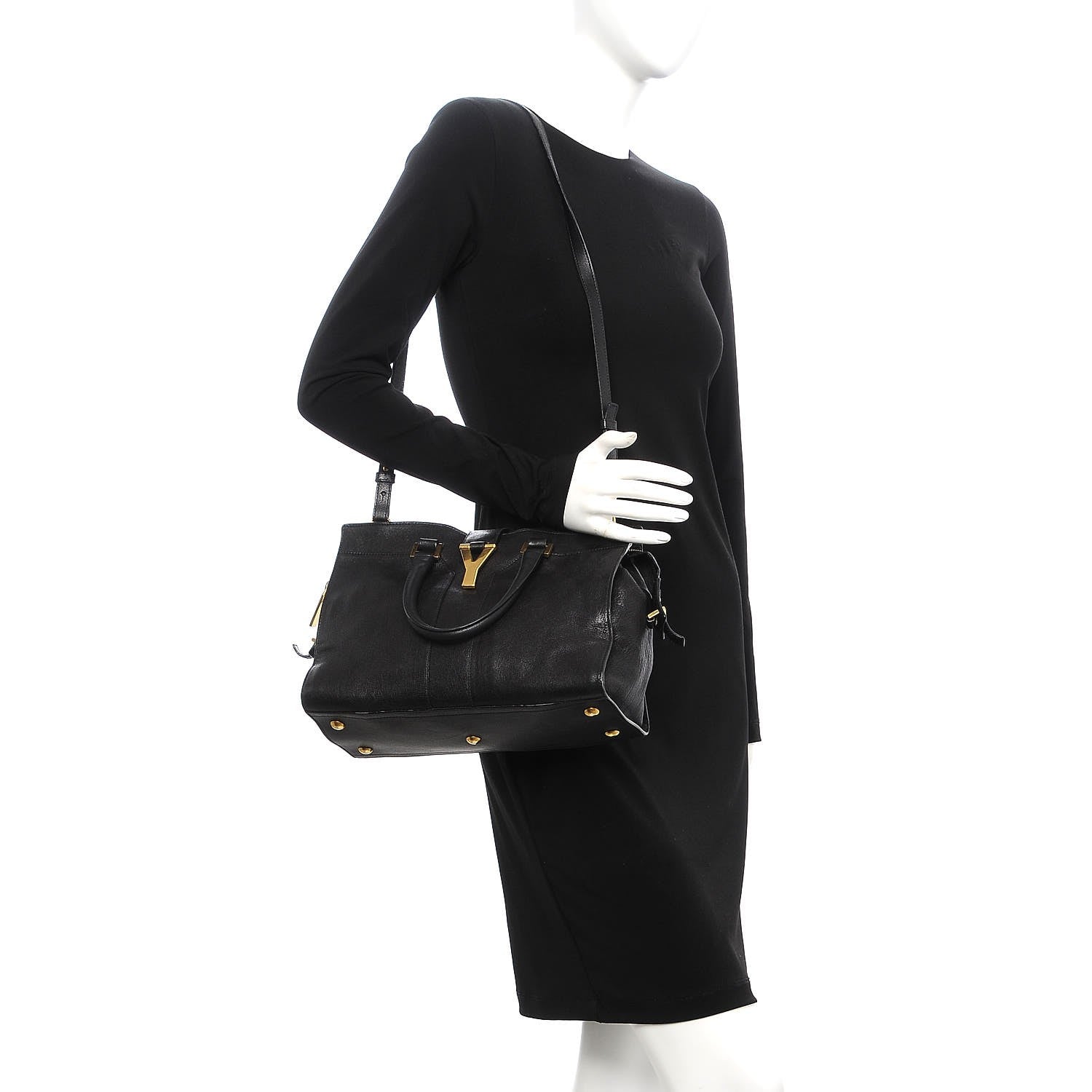 Saint Laurent Sheepskin Small Cabas ChYc Black 2 of 21