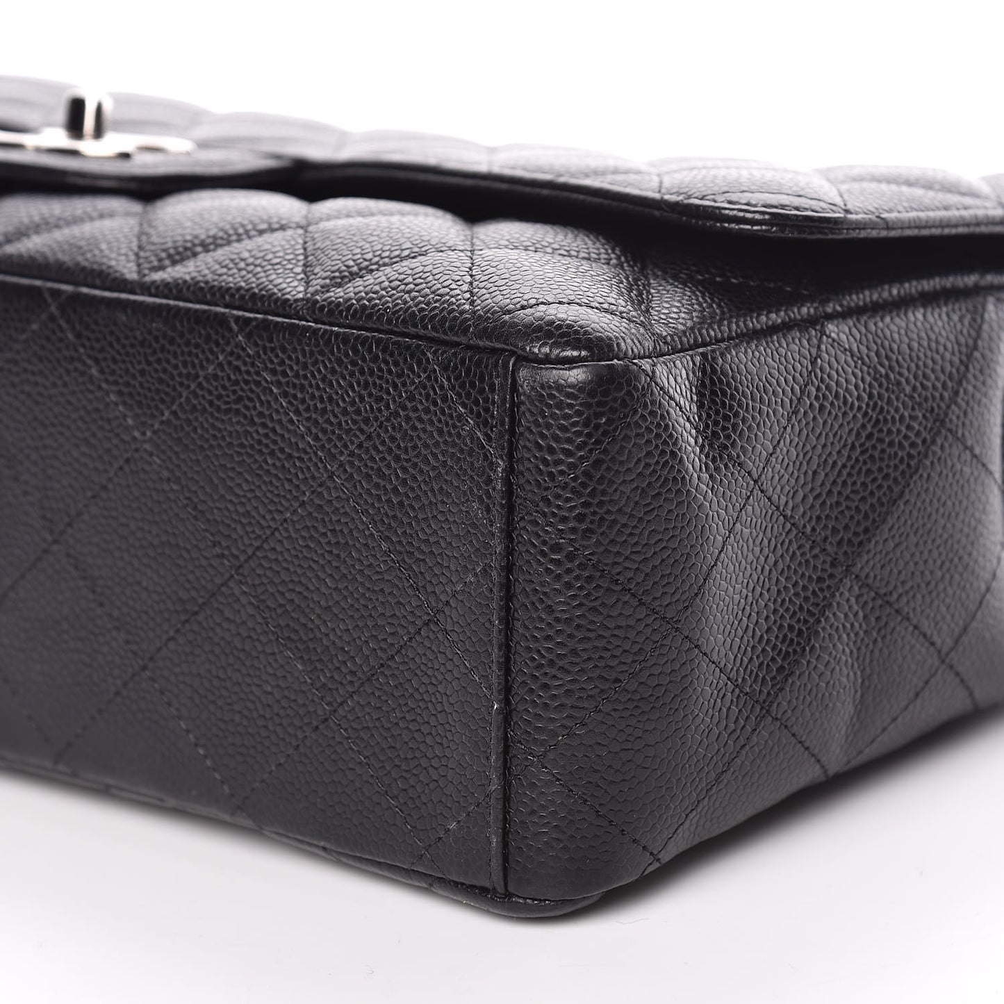 Caviar Quilted Maxi Double Flap Black